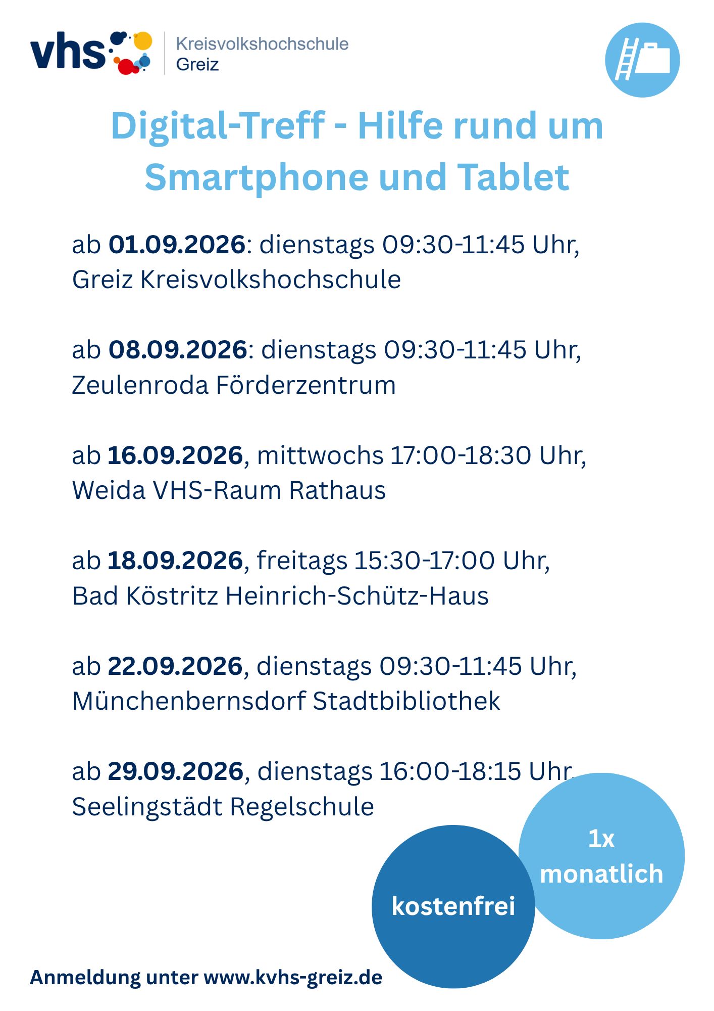 Flyer zum Digital-Treff