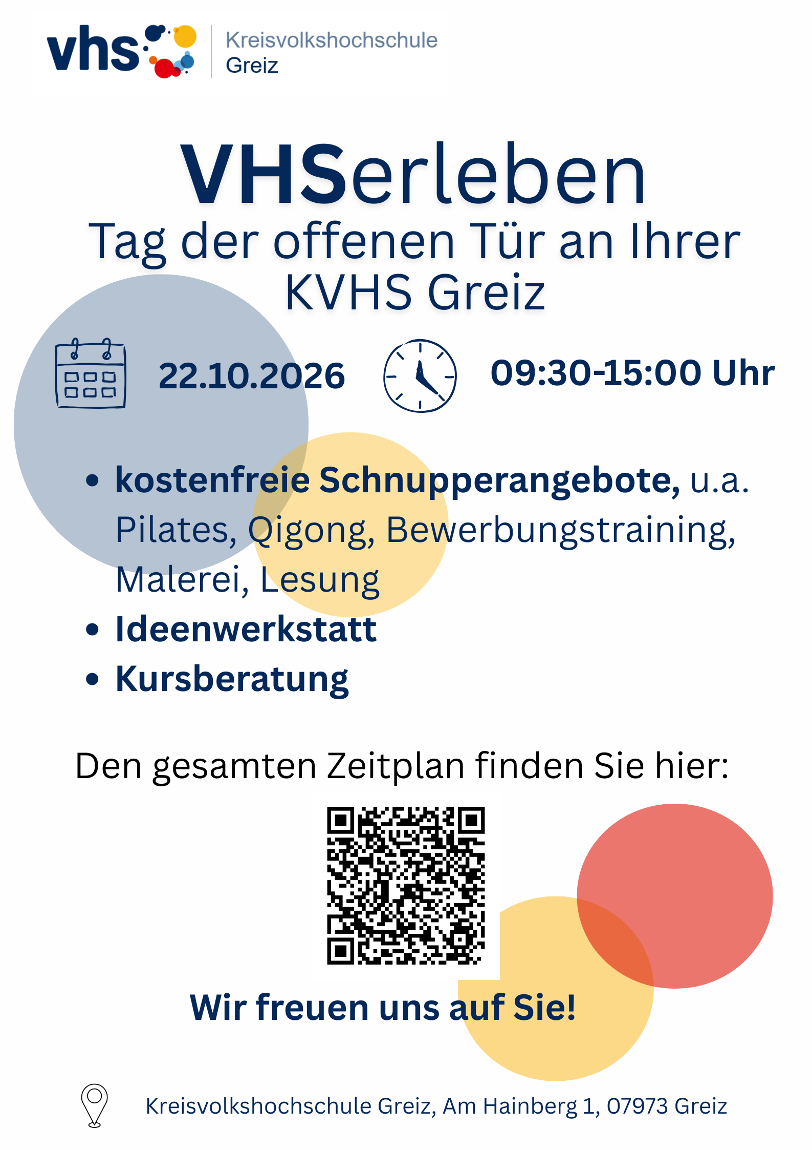Öffnet die Seite 'VHSerleben - Tag der offenen Tür'